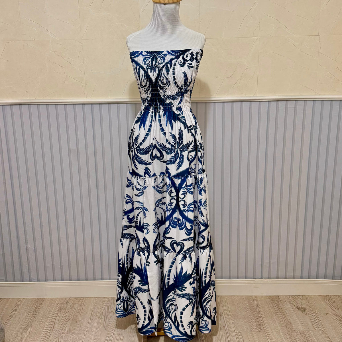 Vestido Longo Lastex Lauren Crepe de Seda